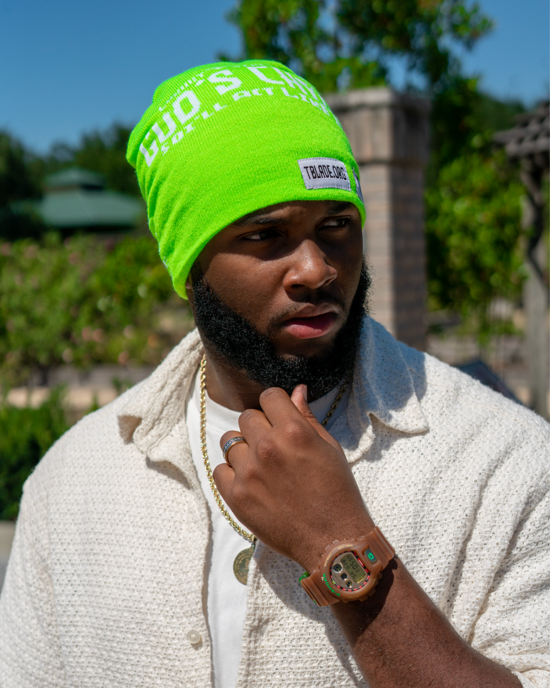 God's Child Beanie (Lime Green)