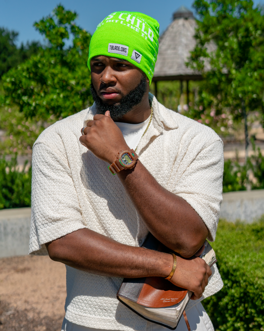 God's Child Beanie (Lime Green)