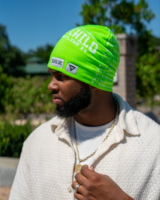 God's Child Beanie (Lime Green)